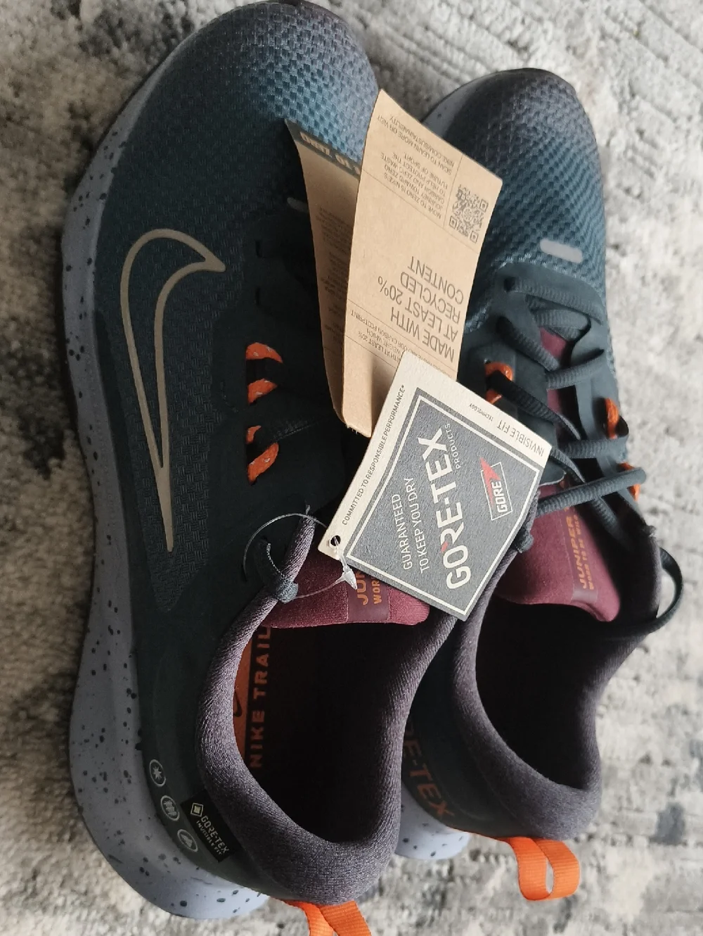 Nike Juniper Trail Running Shoes - Teal, Orange & Maroon Accents - Picture 4 of 5